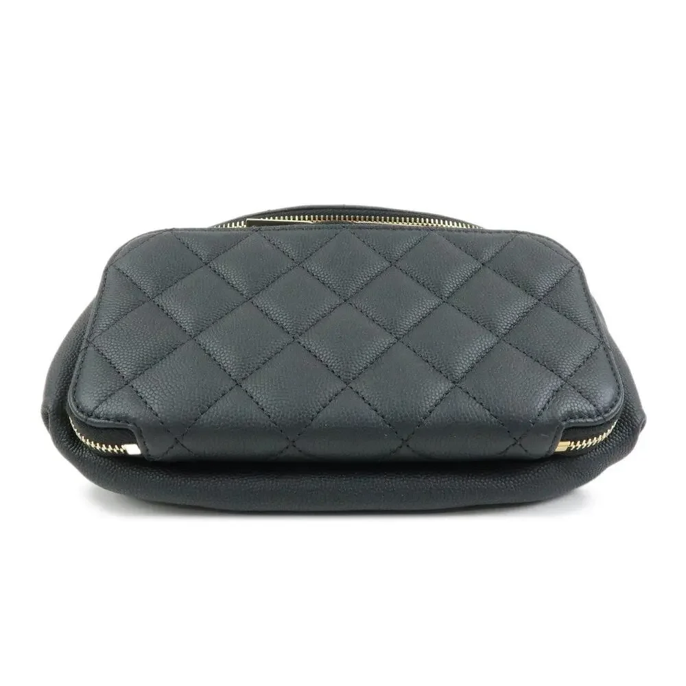 Chanel Matelasse Caviar Leather Belt Bag Black